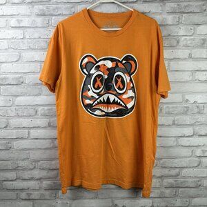 BAWS Men's Crazy Baws X-Large Orange Short Sleeve Tee Camo Bear